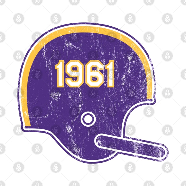 Minnesota Vikings Year Founded Vintage Helmet by Rad Love