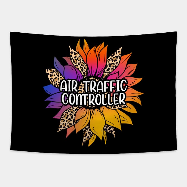 Air Traffic Controller Sunflower Tapestry by White Martian