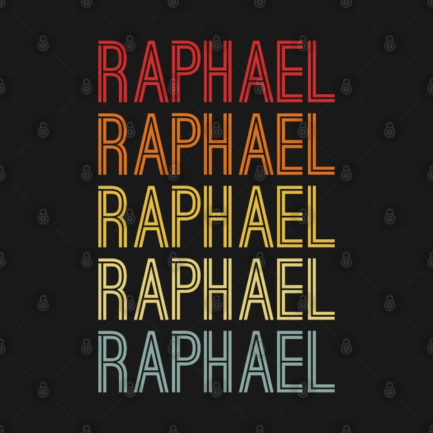 Raphael Name Vintage Retro Pattern by CoolDesignsDz