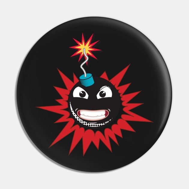 Bomb Smiley Pin by Shadowbyte91