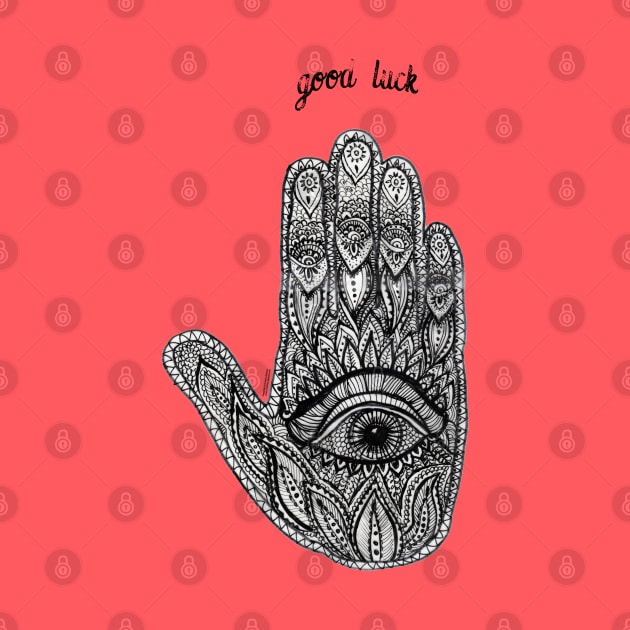 Good Luck - Hamsa by FanitsaArt