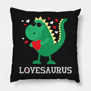 LOVESAURUS Dinosaur Valentines Day Valentine's Pillow