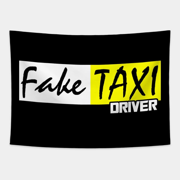 fake taxi driver Tapestry by Javacustoms