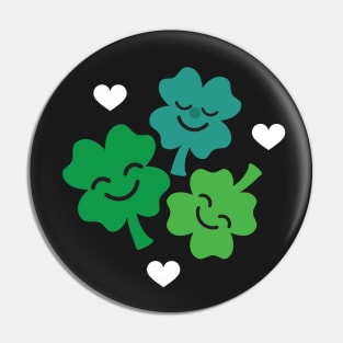 Cute Four Leaf Clovers and Hearts! Pin