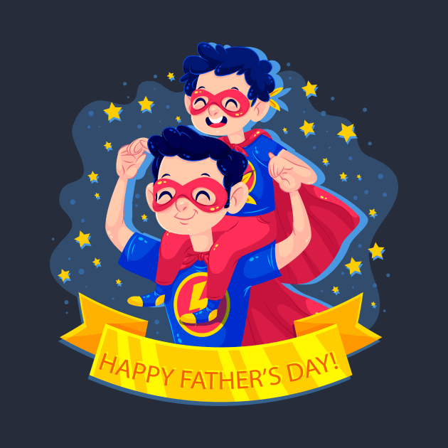 happy fathers day - super dad and super son by Spring Moon