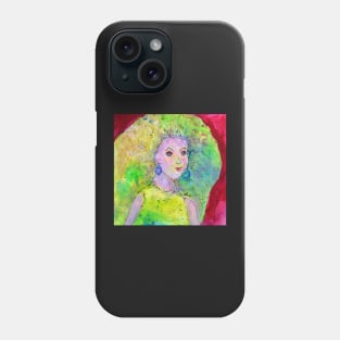 Green Hair Don't Care Phone Case