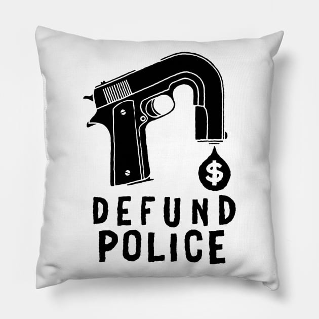 Defund Police Pillow by benangbajaart