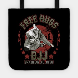 Funny Free Hugs Jiu Jitsu Pun BJJ Martial Arts Tote