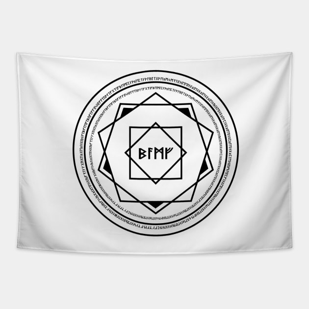 Magic Circle of BAMF black Tapestry by Flowey