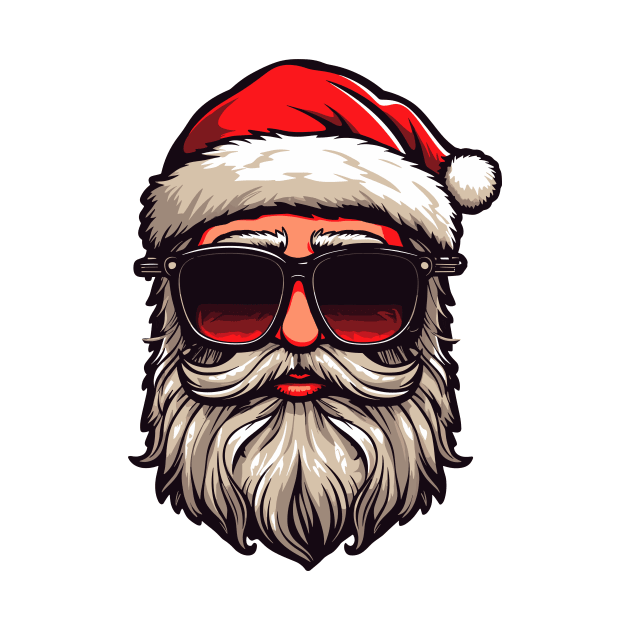 Cool Santa: Stylish Christmas Vibes Illustration by DefineWear