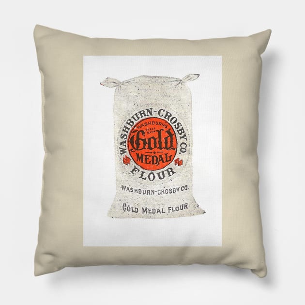 Vintage Ads - Gold Medal Flour Pillow by Kleiertees