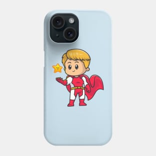 Cute SuperHero With Cute Star Cartoon Phone Case