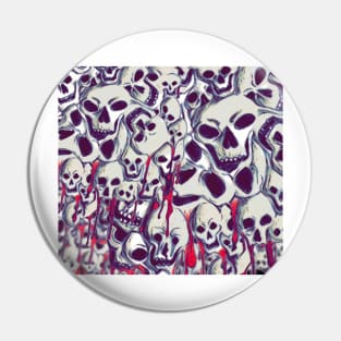 Bleeding skulls Pin