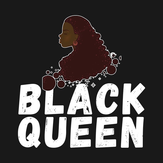 Black Queen Brown Afro Hair African American Woman by ExprezzDesigns