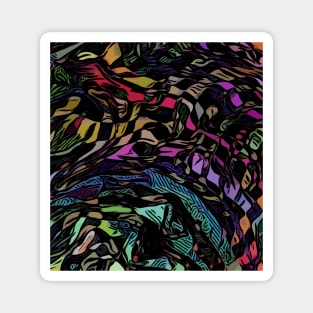 Abstract Cartoon Pattern Art Print Pattern Design Magnet