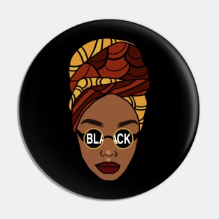 Afro, Black Queen, Proud African Woman, Melanin Pin