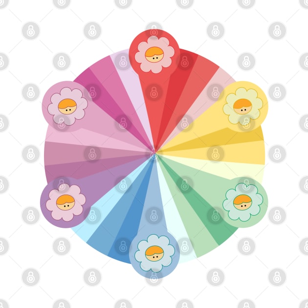 Colorful Flower Wheel by Alliart