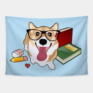 Smart Corgi Tapestry