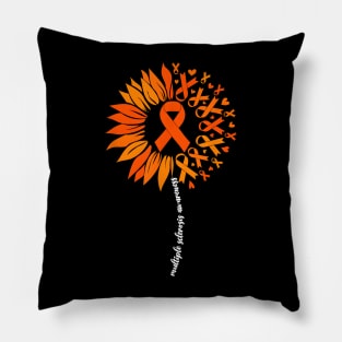 Multiple Sclerosis Awareness Sunflower Pillow