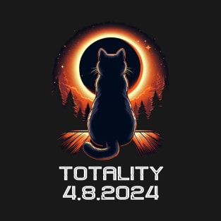 Solar eclipse apparel cat T-Shirt