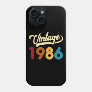 1986 Vintage Gift 34th Birthday Retro Style Phone Case