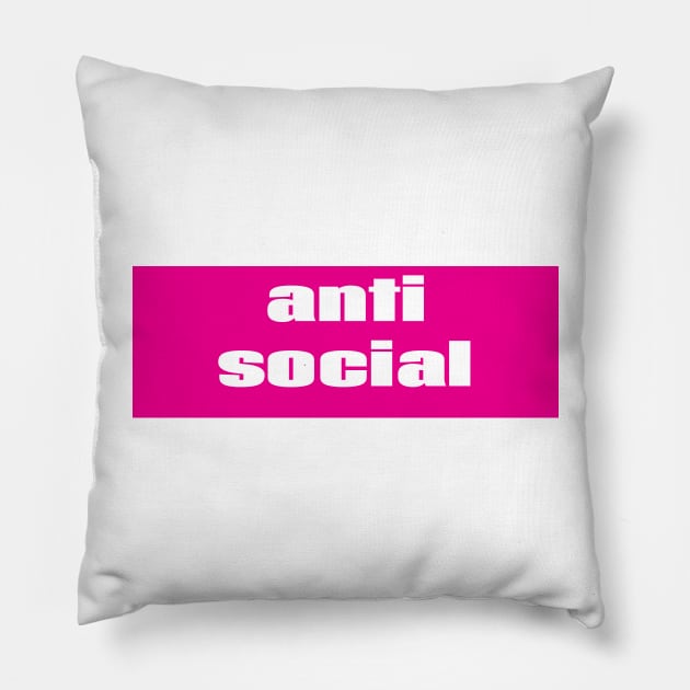 Anti Social Pillow by ProjectX23Red