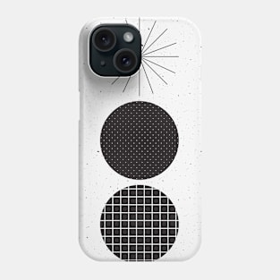 Minimalist Illustration Black White Grey Phone Case