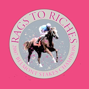 Champion Filly Rags to Riches 2007 Belmont Stakes design T-Shirt