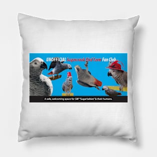 African Grey Parrot banner Pillow