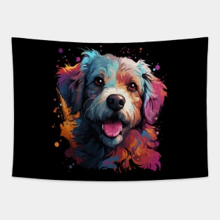 Bichon Frise Rainbow Tapestry