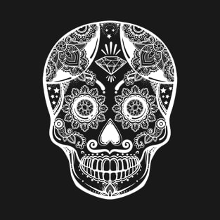 Face Painted Mardi Gras Skull T-Shirt