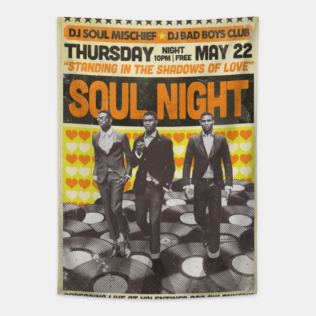 VINTAGE SOUL NIGHT Tapestry by Showdeer