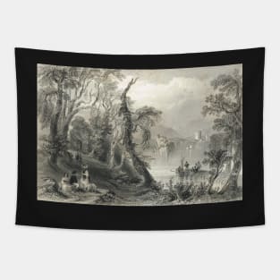 Innisfallen Lake Killarney, Ireland 1841 Tapestry