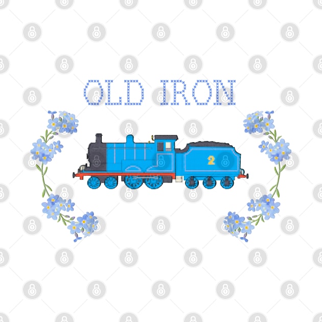 "Old Iron" Cross Stitch – Edward the Blue Engine by sleepyhenry