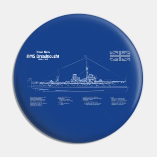 HMS Dreadnought ship plans - AD Pin