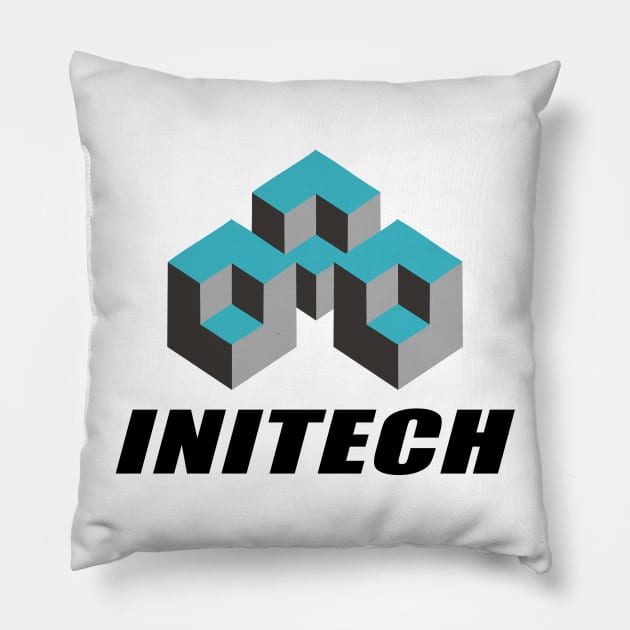 Initech Logo Office Space Pillow by E