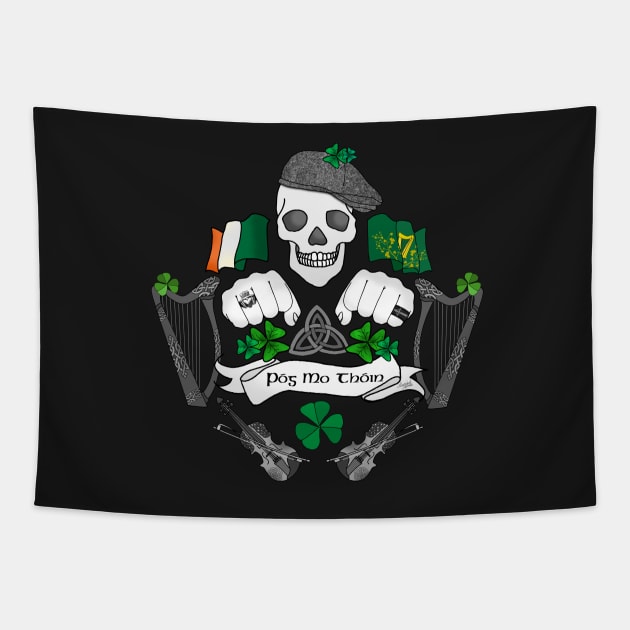 Irish Celtic Punk Rock Tapestry by IrishViking2