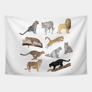 Wild Cats Pattern Tapestry