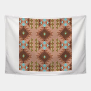 Turquoise Southwestern Neck Gator Brown Southwestern Tapestry