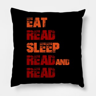 Book Aesthetic - eat read sleep read and read Pillow