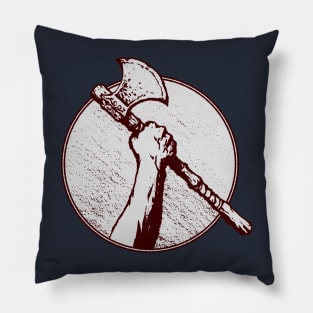 Fist And Axe Raised Pillow