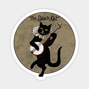 Vintage Cat Playing Banjo Magnet