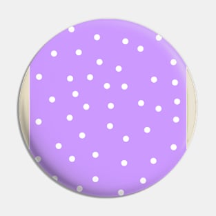 Polka Dots | Polka Dot Lilac and White | Artistic Design Pin