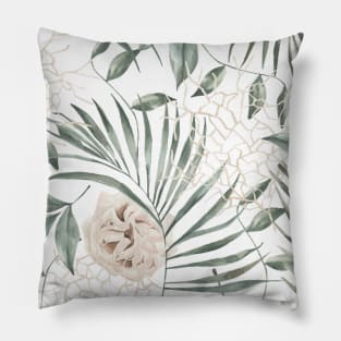 Roses and Leaves Pattern Pillow