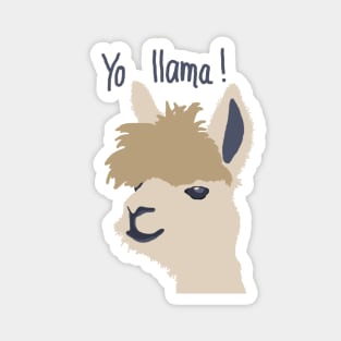 Yo llama! Llama greetings illustration Magnet