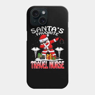 Santas Favorite Travel Nurse Christmas T Shirt Phone Case