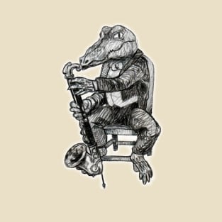 Carnival Animals - Crocodile playing Bass Clarinet T-Shirt