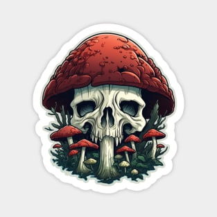 Trippy Psychedelic Mushroom Deathcap Magnet