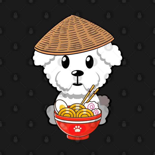 Funny Furry dog is eating noodles by Pet Station