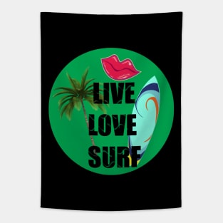 Live Love Surf Tapestry